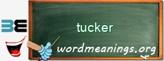 WordMeaning blackboard for tucker